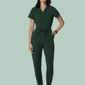 Mandala Midnight Green Scrub Set